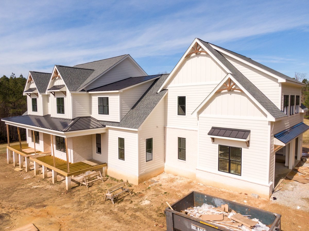 Custom home construction site